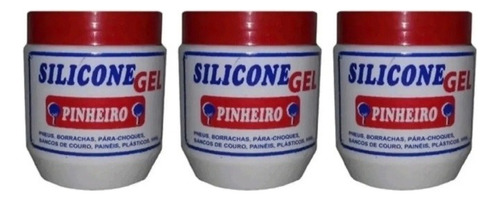 3 X Pote Silicone Em Gel Pinheiro 250gr