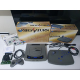 Sega Saturn Com Placa Fenrir Original + Controle Arcade 