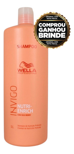 Wella Original Shampoo 1l + Brinde Perfume 212 Vip Rosé 50ml