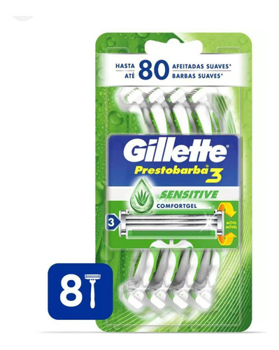 Gillette Prestobarba 3 Desechable Sensitive X8