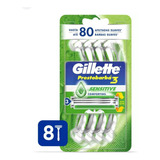 Gillette Prestobarba 3 Desechable Sensitive X8