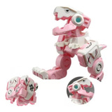 Robot Dinosaurio Cubo Transformable Cresko Ft294 Personaje Rosa