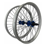 Rines 20 Bmx Aluminio Doble Pared Mazas Azules