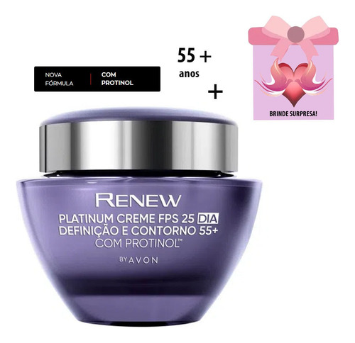 Renew Platinum Dia Creme Facial  Anti-idade Avon + Brinde