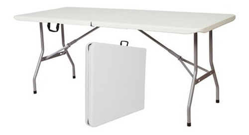 Mesa Plegable Tipo Maleta 1.80 Mts Blanca