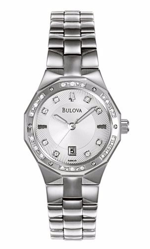 Relógio Bulova 96r106 Women's Diamonds Orig Anal Silver
