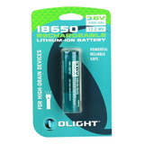 Bateria Recarregável Olight 18650 3.6v 3400 Mah Lanterna