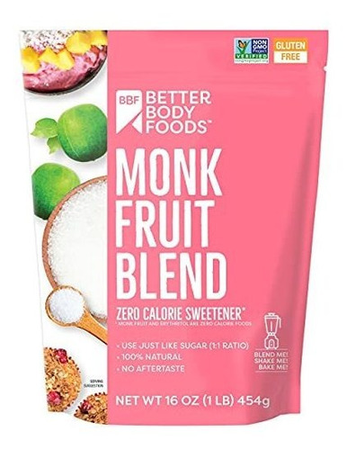 Betterbody Foods Monk Fruit Sweetener Blend, Sugar Substitu