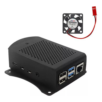 Carcasa De Aluminio Con Ventilador Para Raspberry Pi 4b | Envío gratis
