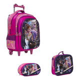 Kit Bolsa Escolar Feminina Frozen Rodinha Toys 2u Lançamento