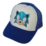 Gorra Sonic Diseño #1 Muñeco Trucker Poliester Azul Cachucha