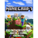 Video Invitación Digital Temática Minecraft