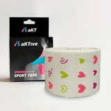 Bandagem Estampa Coração Aktivetape Sport - 5 Cm X 5 M