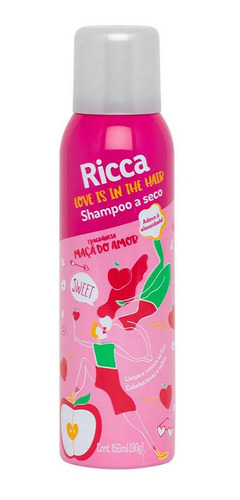 Shampoo A Seco Ricca 150ml Fragâncias Menta Maçã Berries