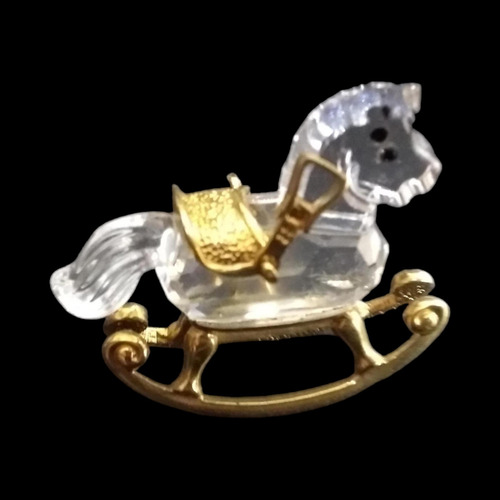 Antiga Escultura De Cavalo Swarovski 22226 Rrdeco