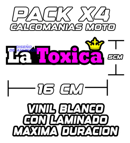 Calcomanias Stickers Vinil La Toxica Auto Moto Laptop Pc