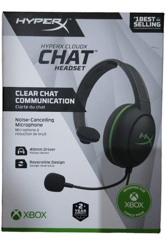 Audífono Gamer Hyperx Cloud Chat Hx-hscchs Negro Y Verde