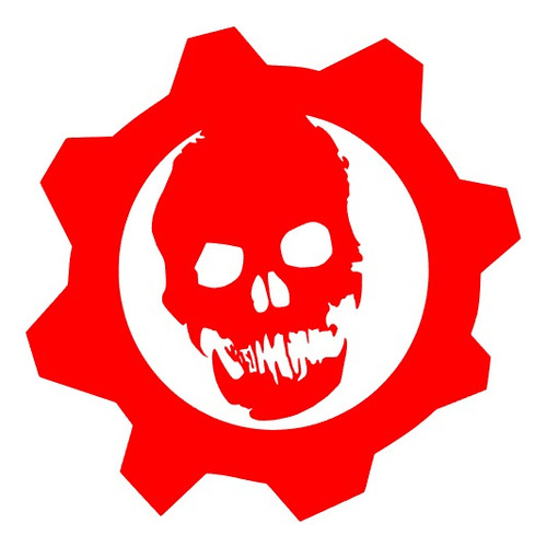 Sticker Para Automóvil Vinil Logo Gears Of War 59x59cm