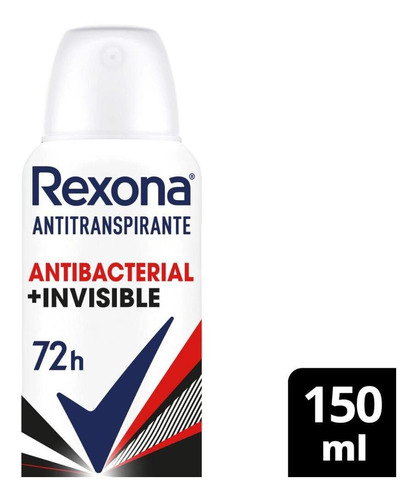 Antitranspirante Em Aerossol Rexona Antibacterial E Invisible 150 Ml