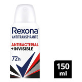 Antitranspirante Em Aerossol Rexona Antibacterial E Invisible 150 Ml
