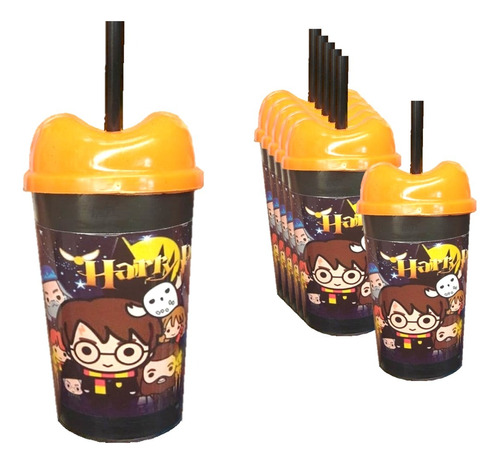 Botilito Sorpresa Vaso Pitillo Harry Potter X12 Vasos 