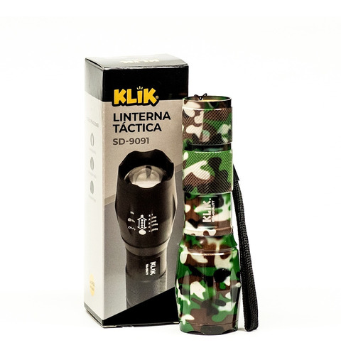 Linterna Klik C/zoom  Led P50 500ml Sd-9091 Camuflada