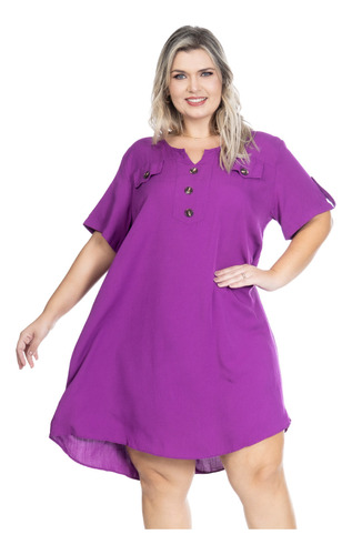 Vestido Plus Size Jeans Verão G1 G2 G3 G4 Roupas Plus Size