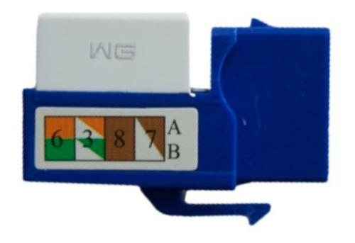 Jack Rj45 Cat5 Azul X8