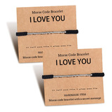 Shonyin I Love You Morse Code Bracelet Couple Bracelets For 