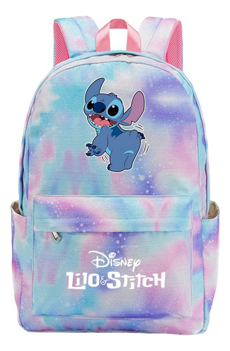 Juego De Tres Mochilas Escolares Lilo And Stitch, Lonchera