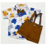 Conjunto Infantil Bolo Fofo Bebe Roupa Menino Festa