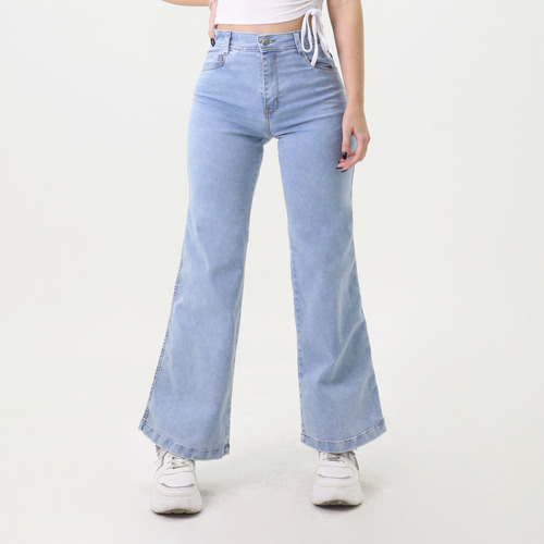 Wide Leg Jean Elastizado Mujer Vintage - Varios Talles