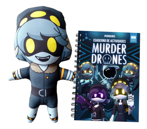 Promo Peluche Murder Drones + Cuaderno De Actividades Murder