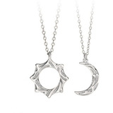 Duo Collares Pareja Sol Luna Love Forever Plata Ley 925 C743