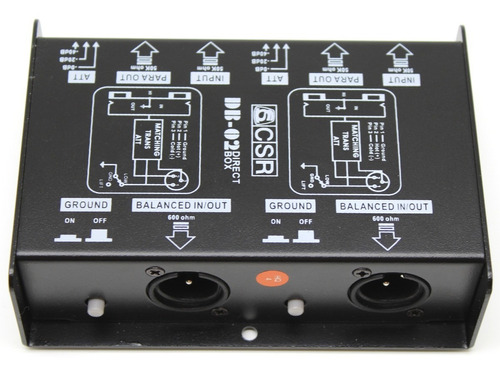 Direct Box Duplo Passivo Com 2 Canais Db-02 Pronta Entrega