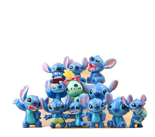 Figura Disney - Set 12 Figuras Lilo Y Stitch