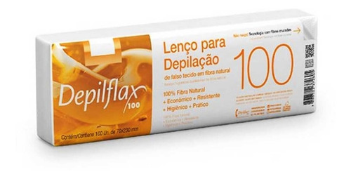 Lenço P/ Depilação Fibras Naturais Depilflax - 100 Folhas