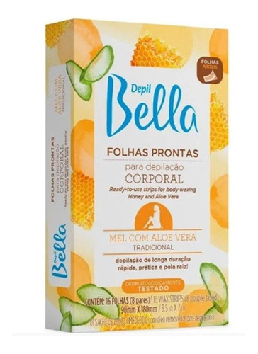 Folhas Prontas Depilação Corporal Depil Bella Mel 16un