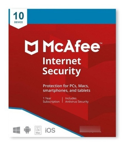 Mcafee Internet Protection - Hasta 10 Dispositivos - 1 Año