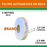 Fita Feltro Adesivo Branco Veda Fresta Vedação Janela Porta