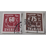 Sello Postal - Suecia - 1954 Arte Rupestre - Prehistoria