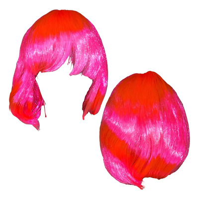 Pelucas Cosplay Corta Lacia Fiestas Colores Disfraz Color Rosa | MercadoLibre