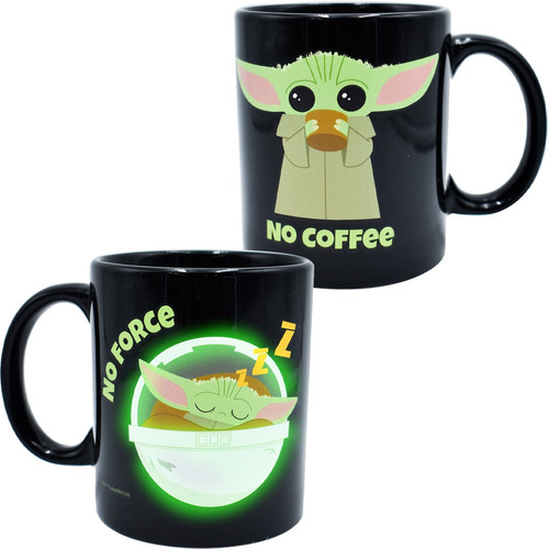 Taza Mágica Brilla Obscuridad Baby Yoda Mandalorian Disney