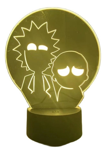 Lámpara De Escritorio 3d Con Decoración Rick And Morty, Luz