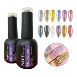 Navi 10ml Gel Platinum Con Glitter Uv/led X1 Premium