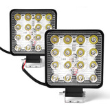 Par Farol De Milha Quadado Led 48w 12v Off Road