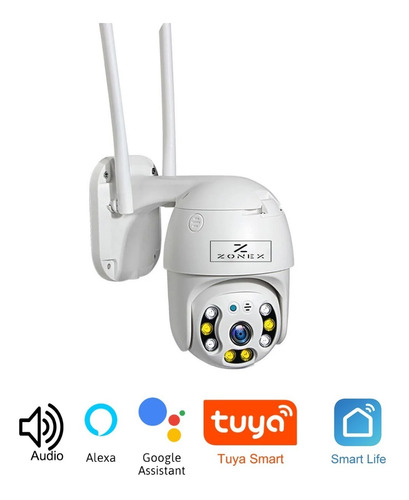 Domo Ip 3mpx Audio Ptz Alarma Smartlife Alexa Google Fullcol