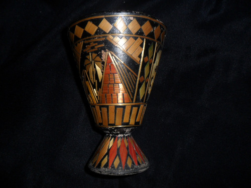 Vaso Copa Copon Terracota Ceramico Madera Mimbre Barco