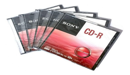 Sony Cd-r 700mb 80min Caja Slim Pack 10unid Cdq80ss Ecoffice