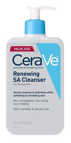 Cerave Renewing Sa Cleanser Limpiador Facial  473ml